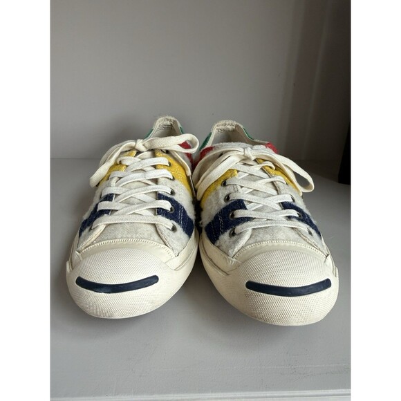 Converse Jack Purcell Hudson's Bay Women Size 8 Colorful Stripe Shoes - Picture 3 of 6